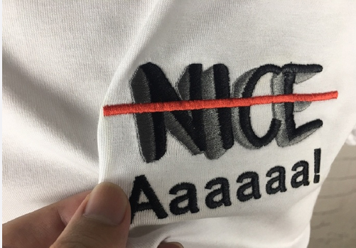 刺绣款“nice”9班班服图案设计